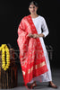 Red color heavy look Zari Woven Jacquard Dupatta