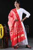 Red color heavy look Zari Woven Jacquard Dupatta