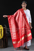 Red color heavy look Zari Woven Jacquard Dupatta