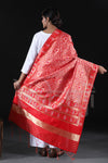 Red color heavy look Zari Woven Jacquard Dupatta