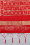 Red color heavy look Zari Woven Jacquard Dupatta