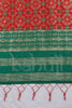 Red and Green combination heavy look Zari Woven Jacquard Dupatta