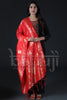 Rubi Red heavy look Zari Woven Jacquard Dupatta