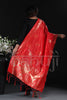 Rubi Red heavy look Zari Woven Jacquard Dupatta