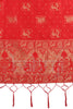 Rubi Red heavy look Zari Woven Jacquard Dupatta