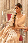 Cream Colour Soft Handloom Zari Weaving Silk Saree