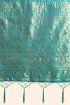 Peacock Green Golden Zari Woven Kanjivaram Saree