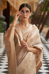 Biege Model Squins Weaving Value Added Woven saree