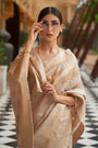 Biege Model Squins Weaving Value Added Woven saree