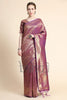 Shiny Hot Purple Gold Zari Woven Kanjivaram Silk Saree