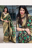 Black And Golden Minakari Weaving Silk Saree with Zari Work Blouse