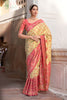 Beige Kanjivaram Zari Weaving Silk Saree With Woven Butti and border