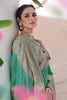 Aqua Green And Grey Cord and Sequins Embroidery Saree with Blouse