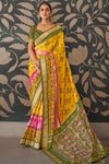 Alluring Yellow patola silk saree