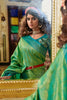 Light Green & Sky Blue Banarasi Silk Saree With Zari Weaving