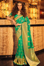 Green  Handloom Silk Saree With Zari Weaving