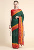 Shamrock Green Soft Paithani Saree With Work Blouse