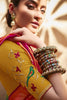 Green and Red Combination Brasso Silk saree with Work Blouse