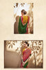 Green and Red Combination Brasso Silk saree with Work Blouse