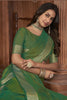 Beautiful Green Coloured Soft Tissue Linen Saree