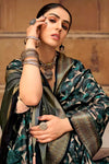 Gorgeous Black Printed Saree With Blouse