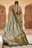 Exquisite Swamp Green Printed Saree With Blouse