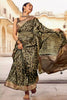 Exquisite Umber Brown Printed Saree With Blouse