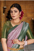 Purple Soft Silk Saree With Chaap Dying