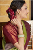 Leaf Green Soft Silk Saree With Chaap Dying