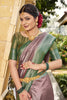 Wine Soft Silk Saree With Chaap Dying