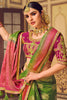 Alluring Green Banarasi Silk Saree With Designer Blouse
