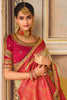 Gorgeous Cream Banarasi Silk Saree With Designer Blouse