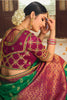 Alluring Emerald Green Banarasi Silk Saree With Designer Blouse