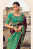 Enchanting Plum Purple Banarasi Silk Saree With Designer Blouse