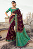 Enchanting Plum Purple Banarasi Silk Saree With Designer Blouse