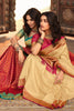Stunning Cream kanjivaram Silk Saree With Blouse