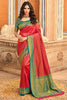 Gorgeous Pink kanjivaram Silk Saree With Blouse