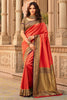 Alluring Red kanjivaram Silk Saree With Blouse