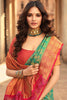 Gorgeous Teal Blue kanjivaram Silk Saree With Blouse