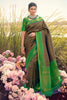 Stunning Navy Blue kanjivaram Silk Saree With Blouse