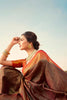 Alluring Pecan Brown kanjivaram Silk Saree With Blouse