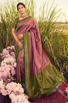 Alluring Pink kanjivaram Silk Saree With Blouse