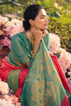 Fascinating Crail Pink kanjivaram Silk Saree With Blouse
