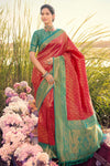Fascinating Crail Pink kanjivaram Silk Saree With Blouse