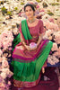 Gorgeous Green kanjivaram Silk Saree With Blouse