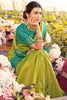 Alluring Pear Green kanjivaram Silk Saree With Blouse