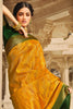 Yellow Banarasi Silk Saree With Beautiful Blouse