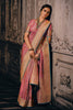 Beautiful Mauve Pink Tissue Silk Saree
