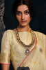 Beautiful Light Yellow Tissue Silk Saree