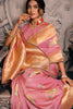 Beautiful Baby Pink Tissue Silk Saree